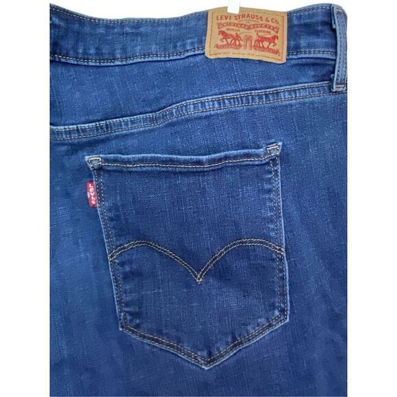 Levis Strauss & Co Womens Medium Wash Distressed Raw Hem Skinny Jeans Size 26W - Picture 3 of 4